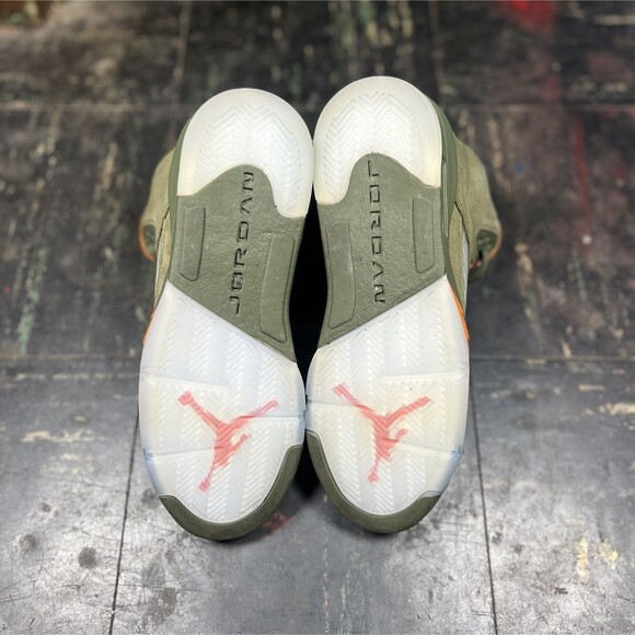 Nike Air Jordan 5 Retro "Olive" 2024 GS Sz 5.5Y OG RARE MJ Metallic (440888-308) - Picture 5 of 6